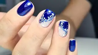 ❤ ЭКСПРЕСС дизайн на КОРОТКИЕ ногти ❤ УКРЕПЛЕНИЕ базой ❤рисуем ВЕНЗЕЛЯ на ногтях ❤