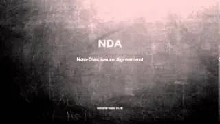 What does NDA mean