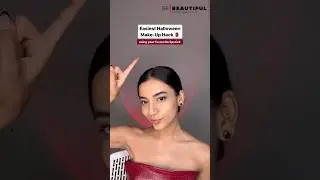 Halloween Makeup with Only Lipstick | Easiest Halloween Makeup Hack 2023 | Be Beautiful #Shorts