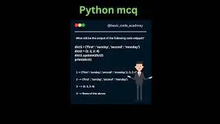 python dict mcq | #python