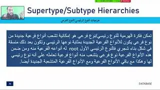 41 Modern Databases Cairo Univ EER  Supertype Subtype Hierarchies
