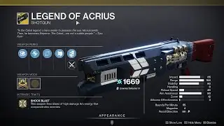 HOW TO GET LEGEND OF ACRIUS - DESTINY 2