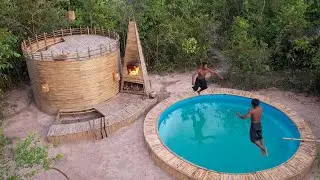Complete Bushcraft Viral Bamboo Shelter And Swimming Pools