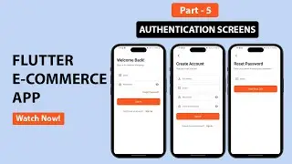 Flutter E-commerce App UI - Part 5 | Authentication Screens Speed Code 2025