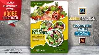How To Design  Food  Flyer Illustrator Tutorial | Adobe Tutorial