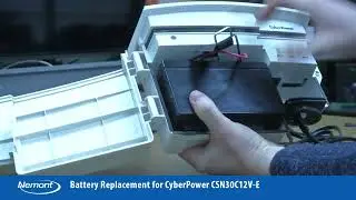 How to change the backup battery on a CyberPower power supply.  Model number:  CSN30C12V-E