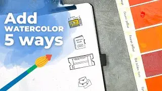 5 Easy Ways to add watercolor to your Bullet Journal w/ Peerless Watercolors