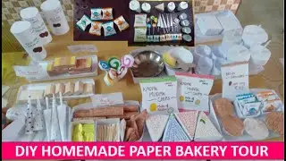 DIY Homemade Paper Bakery set tour | Paper cone ice and Samosa | KJD talks