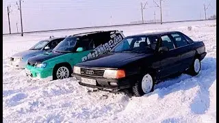 Audi 100 Quattro против Audi A4 B6 Quattro и Subaru Forester Sti vs SsangYong и КИТАЙСКИХ джипов