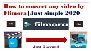 How to any video  convert  mp4 to mp3 on flimora  2020