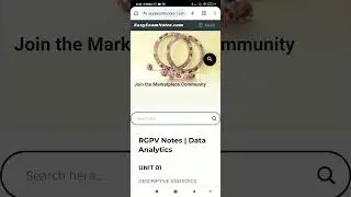 RGPV Notes Data Analytics | EasyExamNotes.com