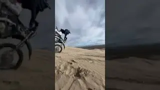 HUGE Sand Dune Crash! #dirtbike #viral #dirtbikecrash #idahodunes