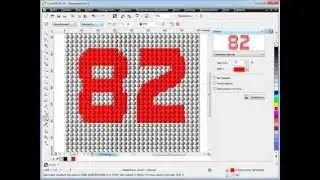 Текст в стиле надписи на информационном табло в CorelDRAW X6