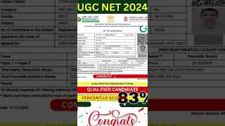 UGC NET 2024 Topper Result #ugcnet #netexam #netresults
