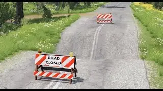cars vs massive potholes / BeamNG.drive