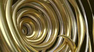 Gold Waves Loop 3D render