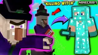 "Killing WITCH" in Minecraft 😱  -- Minecraft Gameplay Ep#33(No commentary)