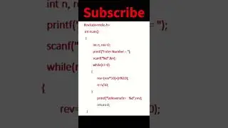 Print Reverse Number|