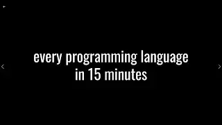 Every Imperative Programming Language in 15 Minutes