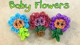 Rainbow Loom Baby Flower Pot ( loom bands )