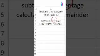 Excel Formula for Subtracting Percentages from Variable Values