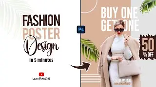 Fashion Poster Design | Product Poster Design | Adobe Photoshop Course  Beginners to Advance in Urdu