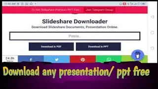 How to download presentation from slide share,