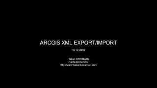 ArcGIS XML Export/Import and Auto Backup