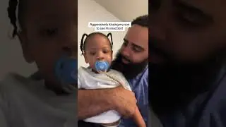 Aggressively Kissing My Son To See His Reaction!😂 
