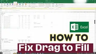 How to Fix Drag to Fill Not Working in MS Excel - Enable Fill Handle | 