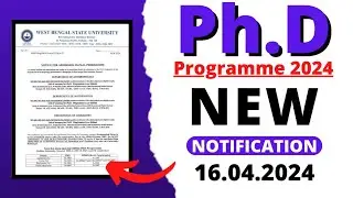 West Bengal State University PhD Admission 2024 | WBSU PhD Notification 2024 @ANEDUCATIONCENTRE