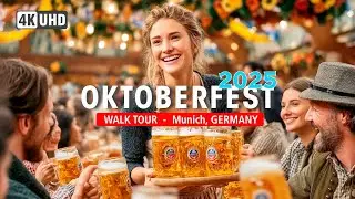 OKTOBERFEST 2025 Walking Tour 4K 🍺🇩🇪 Munich 🥨 World’s Biggest Beer Festival