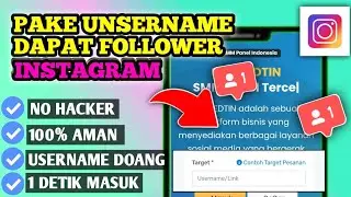BERHASIL 🔥 CARA TAMBAH FOLLOWER INSTAGRAM | CUMAN UNSERNAME AJA | TERBARU 2023