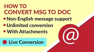 MSG to DOC | How to Convert Outlook MSG to Word Document