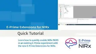 E-Prime Extensions for NIRx - Quick Tutorial