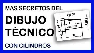 APRENDE DIBUJO TÉCNICO ✌ cortes de piezas  ✍ #2° PARTE (cilindros)