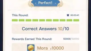 GENSHIN IMPACT quiz event 210406 A Thousand Questions With Paimon - Q&A 10/10 Day 1 CLEAR