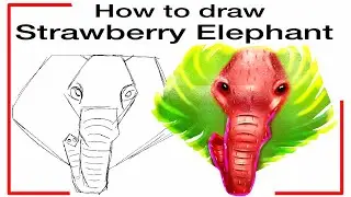 How to draw the strawberry Elephant