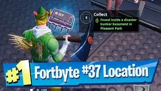 Fortnite Fortbyte #37 Location - Found inside a Disaster Bunker basement in Pleasant Park