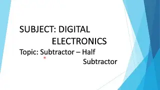 D23. Half Subtractor