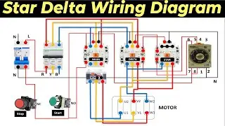 star delta power and control wiring with timer