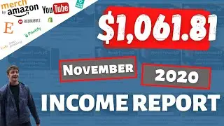 Passive Income Report 💸 - Merch, Print on Demand, YouTube - November 2020
