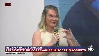 Presidente do Coren-AM concede entrevista na TV Band Amazonas sobre o Piso Salarial