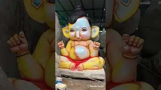 Cute Ganpati Bappa At Ssv Kala art korutla #ganpati #cute #shorts