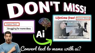 Create memes in seconds for FREE! 😱🚀Stop creating memes manually, Instead *Try this Crazy AI tool*!🤯