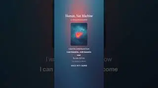 Human, Not Machine