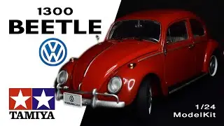 🚗🖌️ Volkswagen 1300 Beetle 1:24 Tamiya | Vintage Car Model