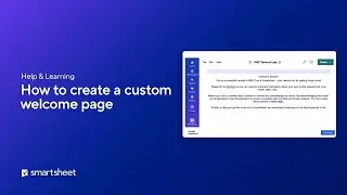 How to create a custom welcome page