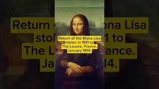 Return of the MonaLisa, stolen in 1911, to the Louvre. France. #history #shortsvideo #vintage