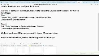 Download and Install Maven| Setup Environment Variables for Maven
